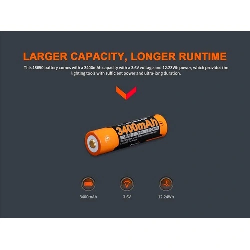 Батерия Fenix ARB-L18-3400U - 18650 3400mAh ➤ топ цена ➤ sorbe.bg
