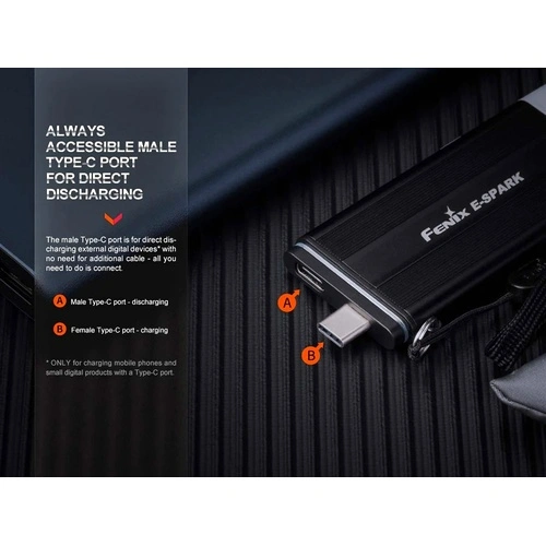 Фенер Fenix E-SPARK с функция външна батерия ➤ топ цена ➤ sorbe.bg