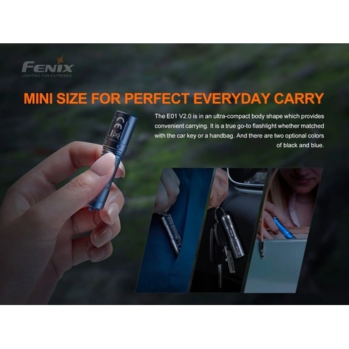 Фенер Fenix E01 V2.0 LED - черен ➤ топ цена ➤ sorbe.bg