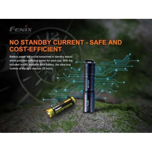 Фенер Fenix E01 V2.0 LED - черен ➤ топ цена ➤ sorbe.bg