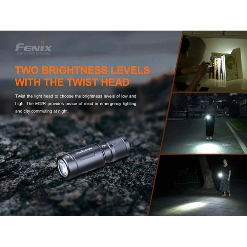 Фенер Fenix E02R LED - черен ➤ топ цена ➤ sorbe.bg