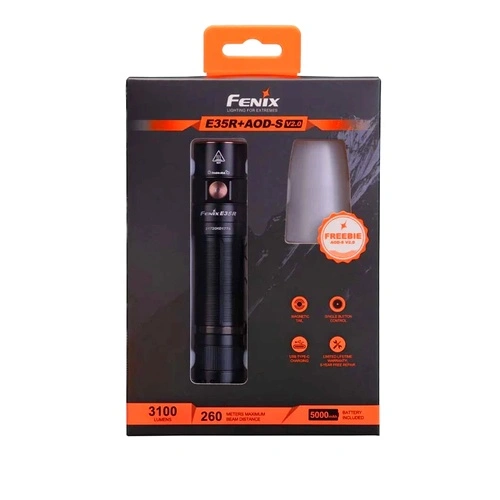Фенер Fenix E35R + AOD-S V2.0 – ПОДАРЪЧЕН КОМПЛЕКТ ➤ топ цена ➤ sorbe.bg