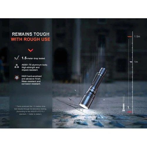 Фенер Fenix HT30R LED, 1500 м далекобойност, бял лазер, компактен размер ➤ топ цена ➤ sorbe.bg