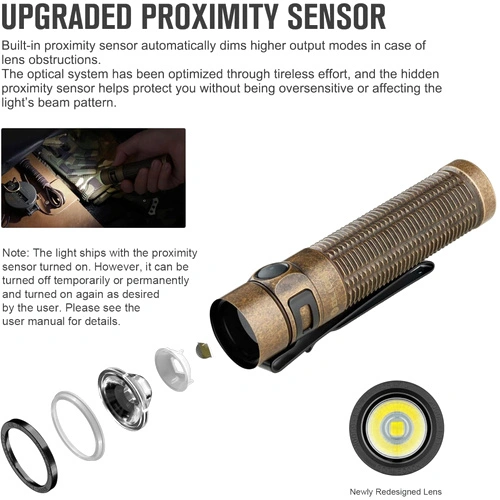 Фенер Olight Baton 3 Pro MAX 2500lm. CW - Brass Stonewash ➤ топ цена ➤ sorbe.bg