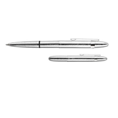Химикалка Fisher Space Pen Brushed Chrome Bullet 400BRCCL с клипс в подаръчна кутия ➤ топ цена ➤ sorbe.bg