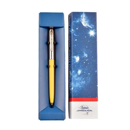 Химикалка Fisher Space Pen Cap-O-Matic Brass cap Yellow barrel 775G-Y в подаръчна кутия ➤ топ цена ➤ sorbe.bg