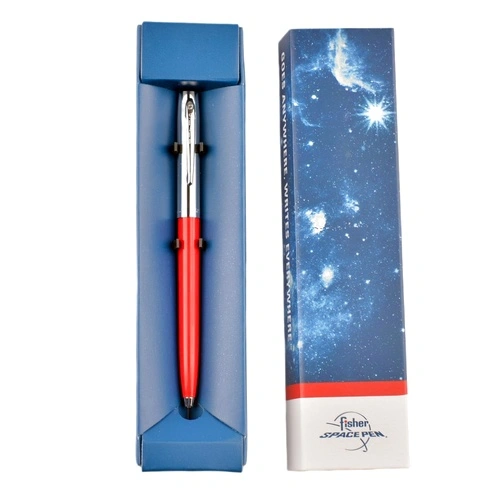 Химикалка Fisher Space Pen Cap-O-Matic Chrome cap Red barrel 775-R в подаръчна кутия ➤ топ цена ➤ sorbe.bg