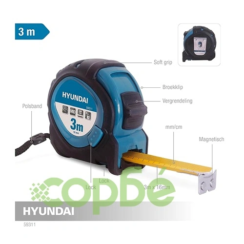 Рулетка 3м х 16мм HY59311 Hyundai ➤ топ цена ➤ sorbe.bg