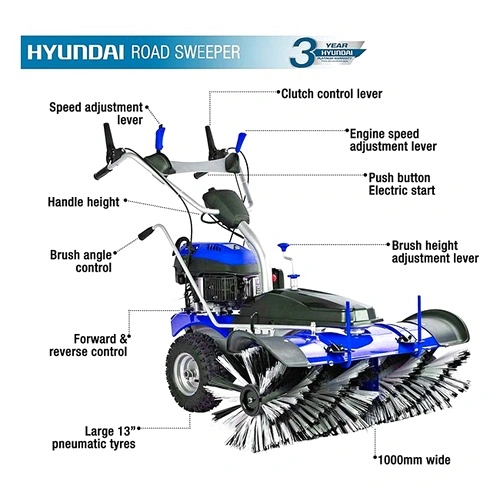 Самоходна моторна ротационна метла Hyundai HYSW 1000 ➤ топ цена ➤ sorbe.bg