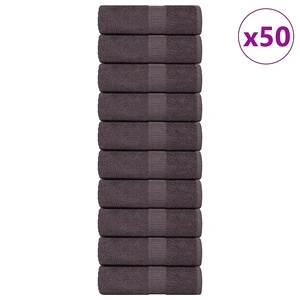 Комплект 50 броя памучни кърпи за лице, антрацит, 15x21 см, 360 gsm, 100% памук