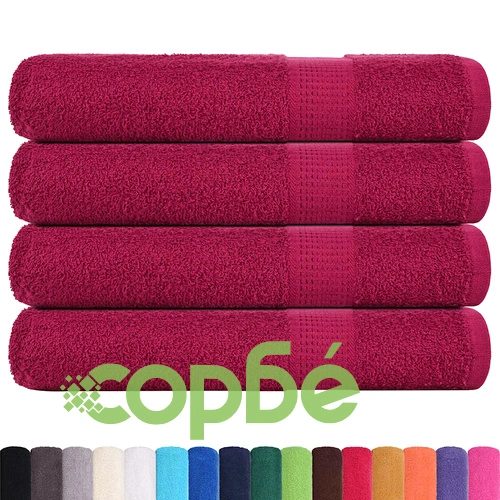 Кърпи FROGN 4 броя, бордо, 100% памук, 100x200 см, 360 г/м² ➤ топ цена ➤ sorbe.bg
