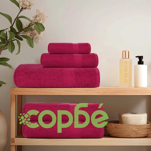 Кърпи FROGN 4 броя, бордо, 100% памук, 100x200 см, 360 г/м² ➤ топ цена ➤ sorbe.bg