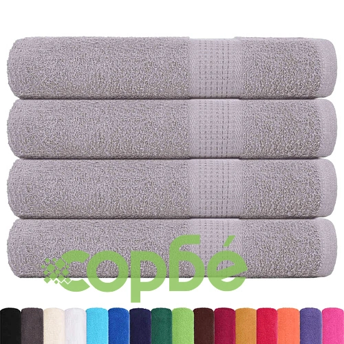 Комплект 4 бр. Големи Кърпи 100x200 см, Сиви, 360 gsm, 100% Памук ➤ топ цена ➤ sorbe.bg