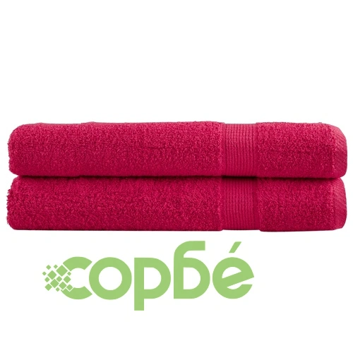 Премиум кърпи за баня SOLUND 2 бр. червени 100x200 см 600 gsm 100% памук ➤ топ цена ➤ sorbe.bg