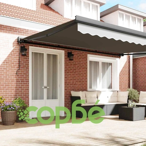 Сенник Антрацит 4 × 3 m с Метална Конструкция и UV Защита ➤ топ цена ➤ sorbe.bg