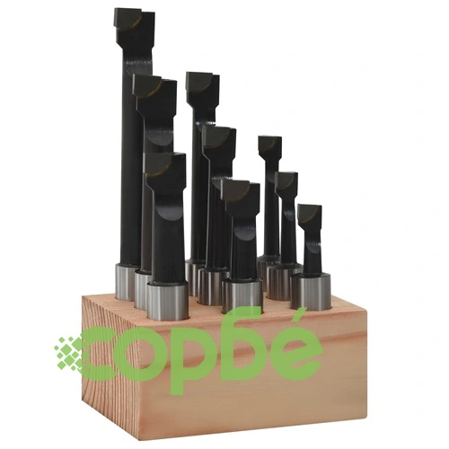 Комплект борщанги 9 бр 12 мм с дървена основа за струг ➤ топ цена ➤ sorbe.bg