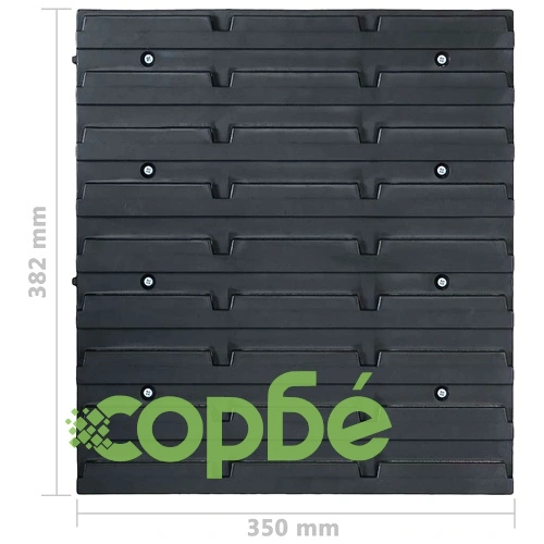 Стенен органайзер с 136 части за инструменти и дребни предмети - червено и черно ➤ топ цена ➤ sorbe.bg