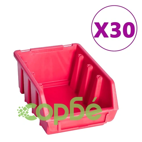 Стенен органайзер с 136 части за инструменти и дребни предмети - червено и черно ➤ топ цена ➤ sorbe.bg