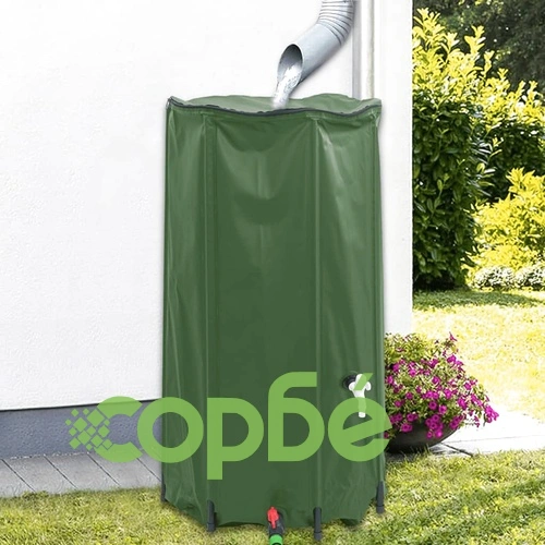 Сгъваем резервоар за вода с кран 100 л PVC 40x80 см ➤ топ цена ➤ sorbe.bg