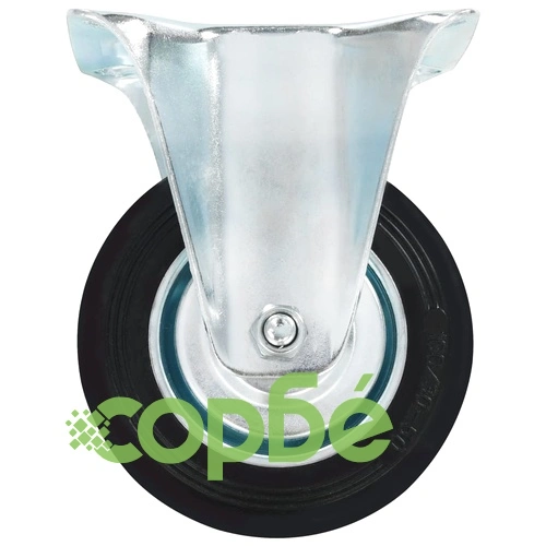 24 бр Фиксирани Колела от Гума и Поцинковано Желязо, 100 мм Диаметър ➤ топ цена ➤ sorbe.bg