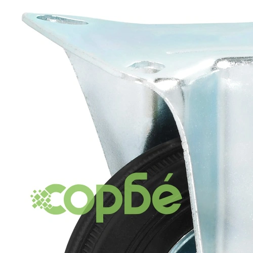 24 бр Фиксирани Колела от Гума и Поцинковано Желязо, 100 мм Диаметър ➤ топ цена ➤ sorbe.bg