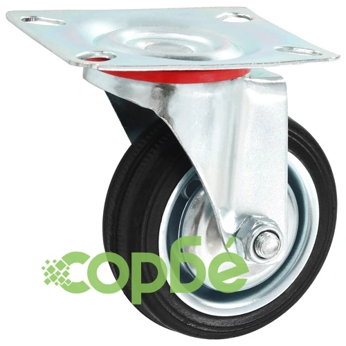 16 бр Въртящи се колела от гума и поцинковано желязо, 75 мм, с и без спирачки ➤ топ цена ➤ sorbe.bg