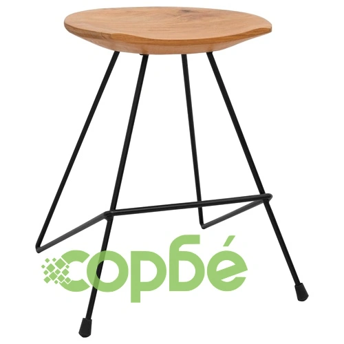 Табуретки от масивно тиково дърво, комплект 2 бр, 40x40x46 см ➤ топ цена ➤ sorbe.bg