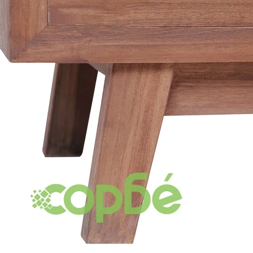 Бюфет от масивно тиково дърво, 100x30x68 см, колониален стил ➤ топ цена ➤ sorbe.bg