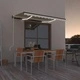 Автоматична тента с LED осветление и сензор за вятър, 300x250 см, кремава