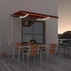 Автоматична тента с LED осветление и сензор за вятър 300x250 см, оранжева/кафява