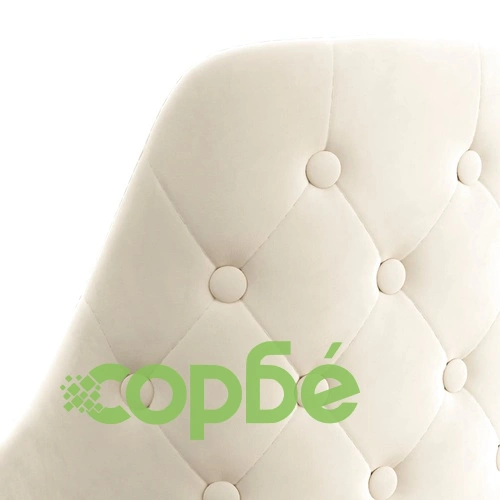 Трапезни столове, 6 бр, кремави, кадифени, с метална рамка, регулируема височина ➤ топ цена ➤ sorbe.bg