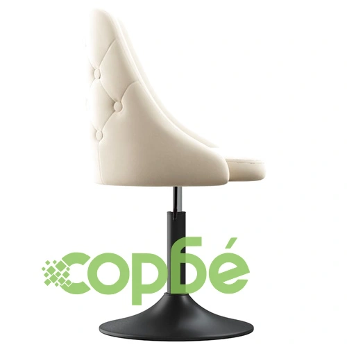 Трапезни столове, 6 бр, кремави, кадифени, с метална рамка, регулируема височина ➤ топ цена ➤ sorbe.bg