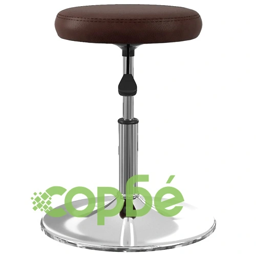 Трапезни столове, 4 бр, кафяви, изкуствена кожа, въртящи се, с хромирана стоманена рамка ➤ топ цена ➤ sorbe.bg