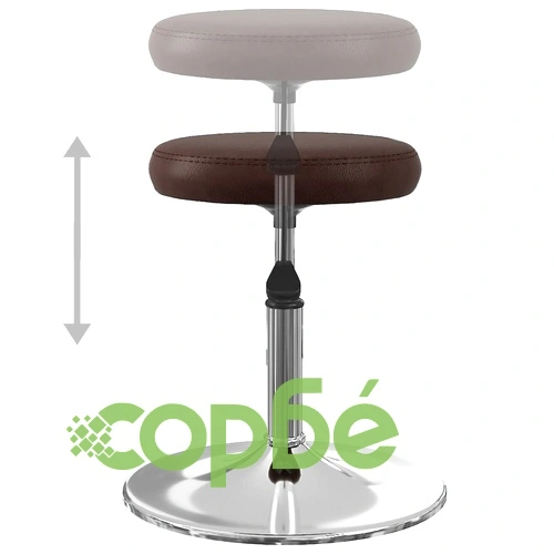 Трапезни столове, 4 бр, кафяви, изкуствена кожа, въртящи се, с хромирана стоманена рамка ➤ топ цена ➤ sorbe.bg