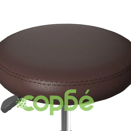 Трапезни столове, 4 бр, кафяви, изкуствена кожа, въртящи се, с хромирана стоманена рамка ➤ топ цена ➤ sorbe.bg