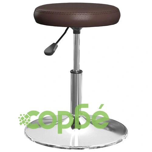 Трапезни столове, 6 бр, кафяви, изкуствена кожа, въртящи се, с регулируема височина ➤ топ цена ➤ sorbe.bg