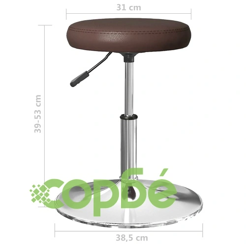 Трапезни столове, 6 бр, кафяви, изкуствена кожа, въртящи се, с регулируема височина ➤ топ цена ➤ sorbe.bg