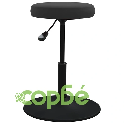 Трапезни столове, 6 бр, черни, кадифени с регулируема височина и въртящ механизъм ➤ топ цена ➤ sorbe.bg