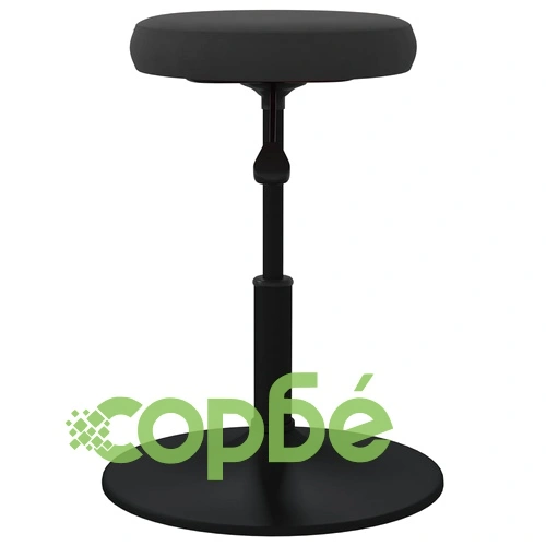 Трапезни столове, 6 бр, черни, кадифени с регулируема височина и въртящ механизъм ➤ топ цена ➤ sorbe.bg