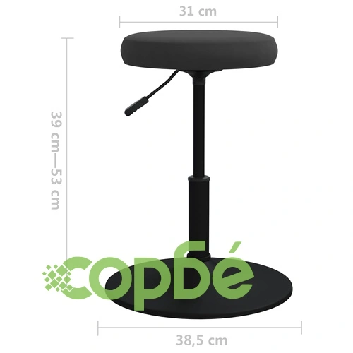 Трапезни столове, 6 бр, черни, кадифени с регулируема височина и въртящ механизъм ➤ топ цена ➤ sorbe.bg