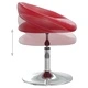 Въртящи се трапезни столове 4 бр виненочервени изкуствена кожа с газов механизъм