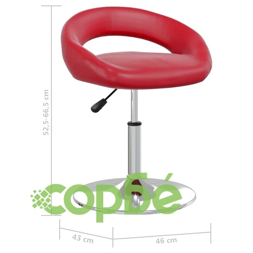 Въртящи се трапезни столове 4 бр виненочервени изкуствена кожа с газов механизъм ➤ топ цена ➤ sorbe.bg