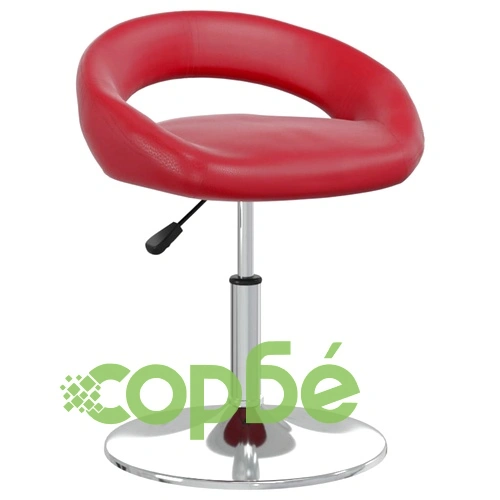 Въртящи се трапезни столове 4 бр виненочервени изкуствена кожа с газов механизъм ➤ топ цена ➤ sorbe.bg