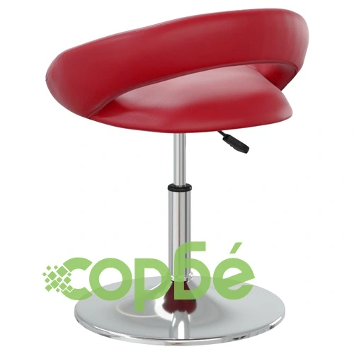 Въртящи се трапезни столове 4 бр виненочервени изкуствена кожа с газов механизъм ➤ топ цена ➤ sorbe.bg