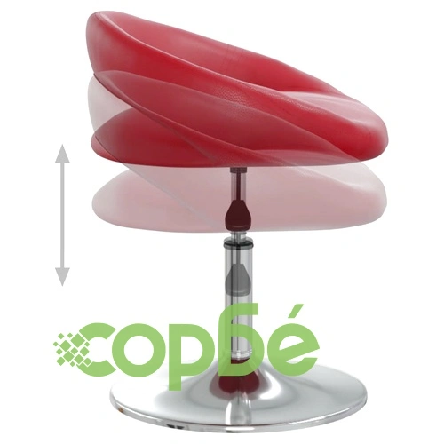 Въртящи се трапезни столове 4 бр виненочервени изкуствена кожа с газов механизъм ➤ топ цена ➤ sorbe.bg