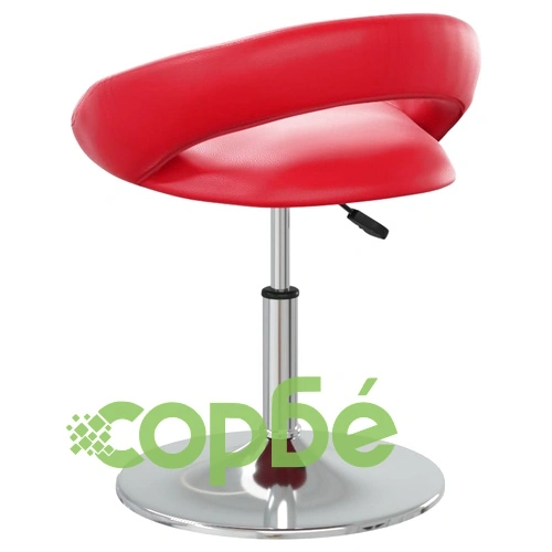 Въртящи се трапезни столове, комплект 6 бр, червени, изкуствена кожа, хромирана основа ➤ топ цена ➤ sorbe.bg