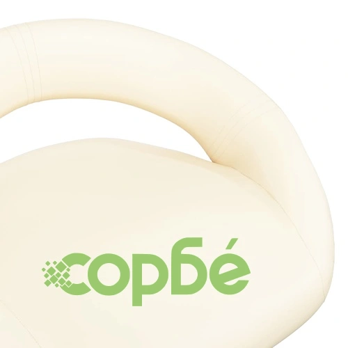 Въртящи се трапезни столове, 6 бр, кремави, тапицирани с изкуствена кожа, с регулируема височина ➤ топ цена ➤ sorbe.bg