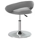 Въртящи се трапезни столове, 6 бр, сиви, тапицирани с изкуствена кожа, с регулируема височина