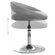 Въртящи се трапезни столове, 6 бр, сиви, тапицирани с изкуствена кожа, с регулируема височина