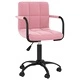 Въртящи се трапезни столове от кадифе, 4 бр, розови, 40 x 47 x (76-87,5) см